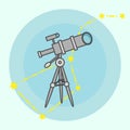 Line Telescope icon illustration isolated vector sign symbol